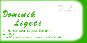 dominik ligeti business card